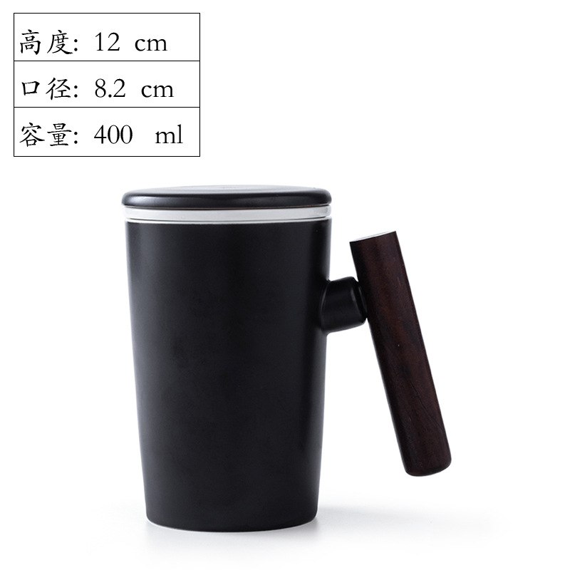 Taza de cerámica de madera original taza de café taza de taza de agua taza de oficina caja de regalo LOGO impresa