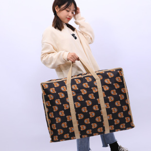 In stock large portable moving bag satin foam thick waterproof luggage bag cotton quilt clothing storage bag travel bag