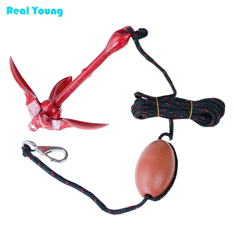2025 New Kayak-Specific Anchor Accessories, Canoe Fishing Anchor, Foldable Carbon Steel Anchor with Rope