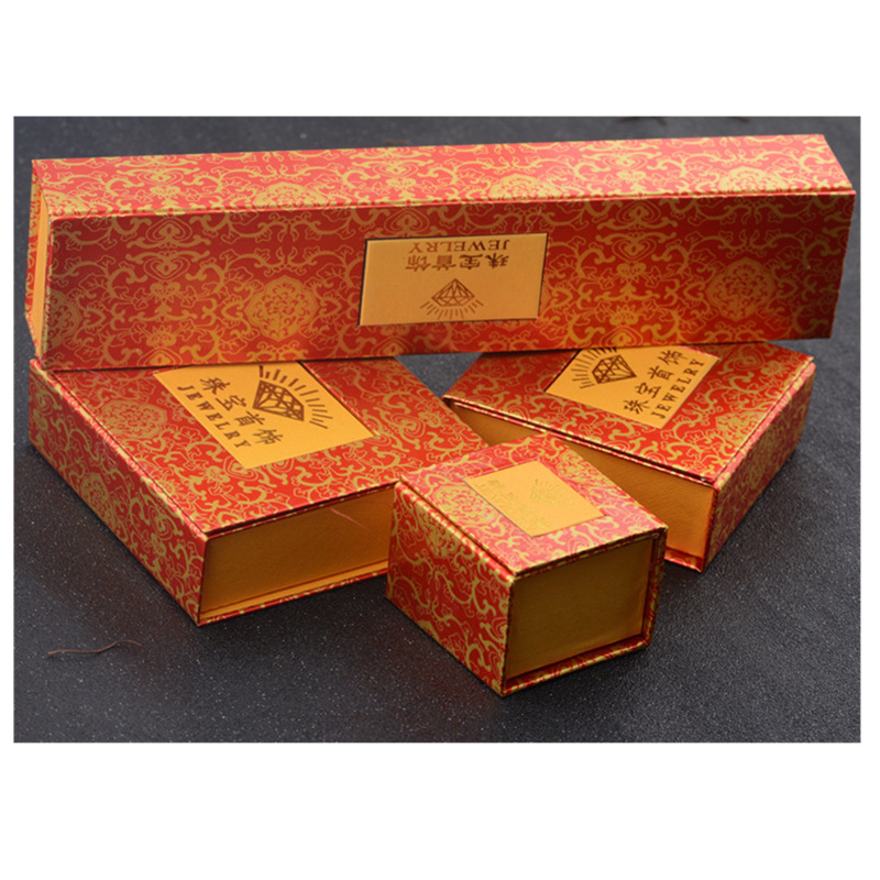 越南沙金珠宝首饰盒子 戒指盒+手镯盒+项链盒+吊坠盒厂家一件代发