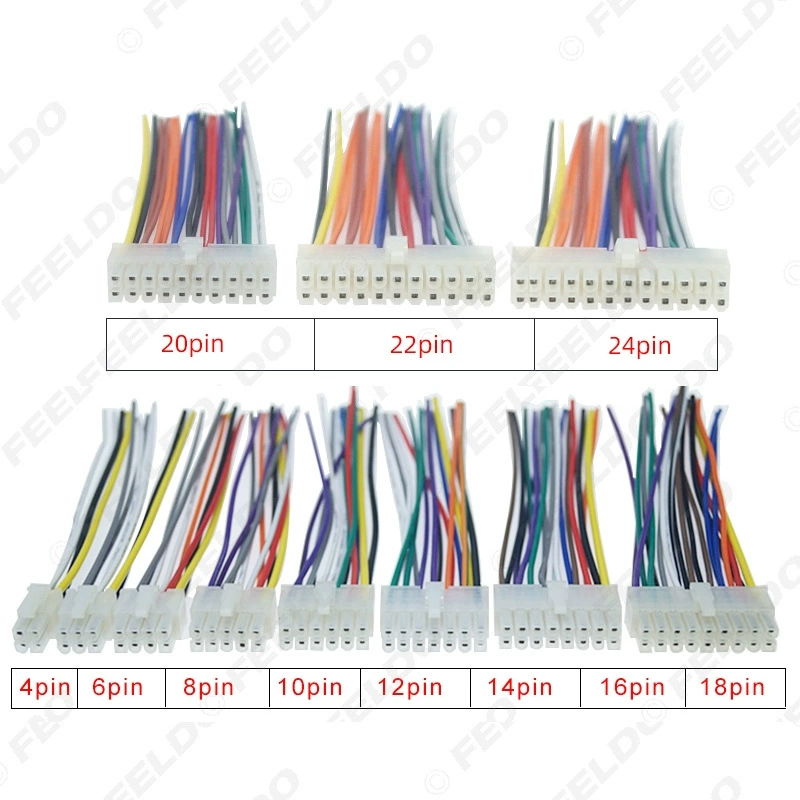 4/6/8/10/12/14/16/18-контактный штырь автомобильная универсальная линия питания машины Хвостовая линия аудио CD-плеер модификация линии
