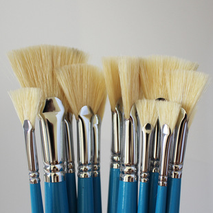 Mattis fan-shaped brush bristle oil painting gouache watercolor acrylic paint brush single pack wholesale
