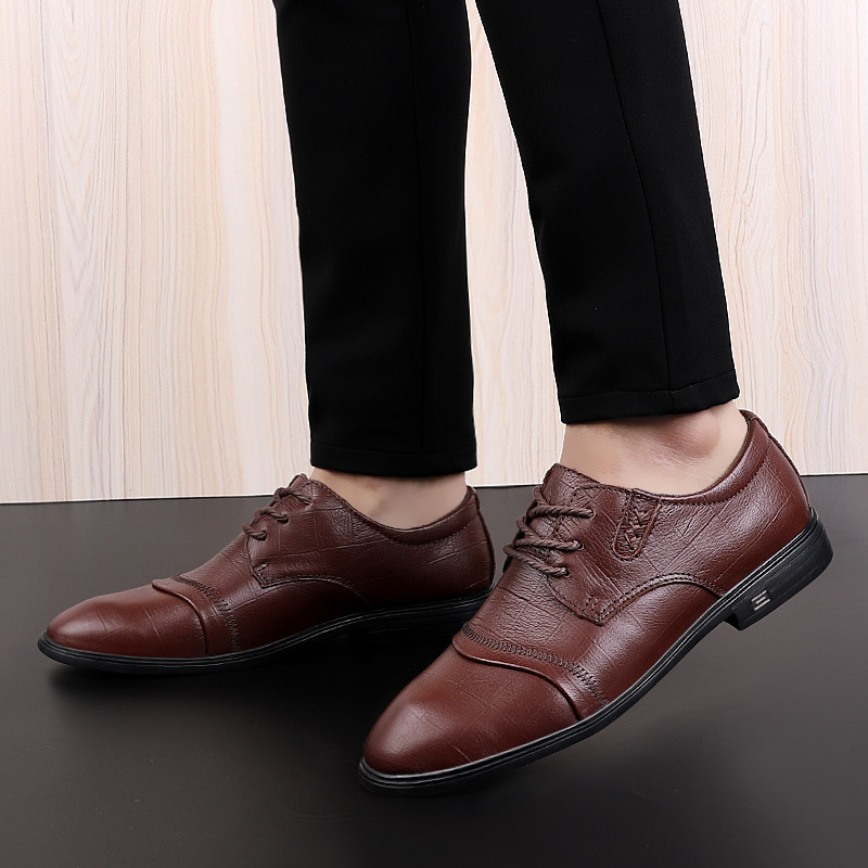 Leather Shoes Men's Leather Shoes Casual First Layer Formal Men's Shoes_vogvips.com