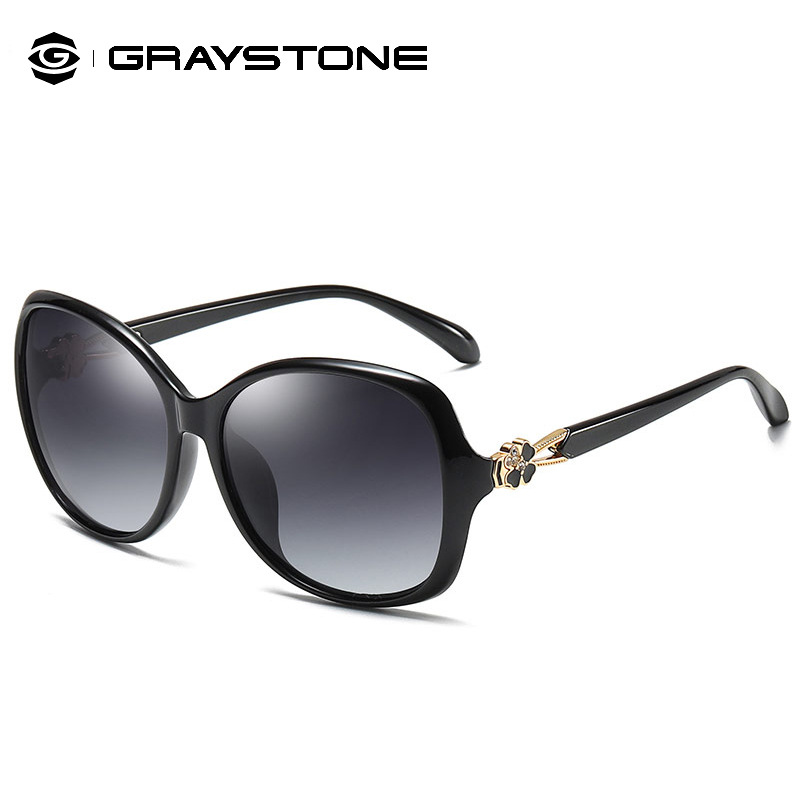 Cross-border Women's Fashion Polarized Sunglasses 8845 Anti-Glare Four-leaf Clover Large Frame Slim Driving Sunglasses