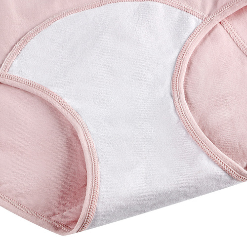 Mid-waist pure cotton menstrual panties, pure cotton crotch menstrual panties, plus size front and rear leak-proof menstrual panties wholesale