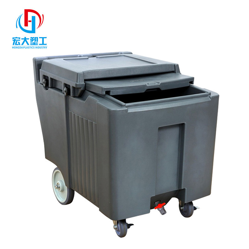 Manufacturers supply vertical refrigerator with roller commercial ice maker refrigerator ice storage Car Restaurant ice storage cart