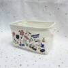 Japanese cute table small storage basket, cartoon cloth, foldable storage system