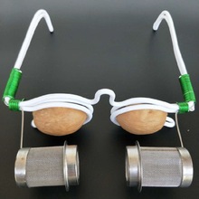 2网核桃灸眼镜架新款温灸器眼部艾灸盒 家用眼睛熏灸盒隔核桃壳灸