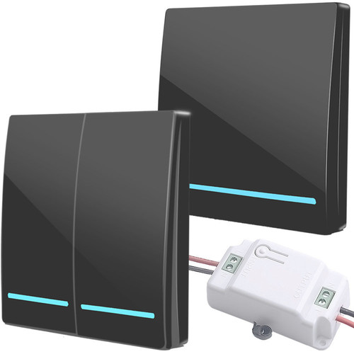 Wireless remote control switch 86 type free of wiring, free to stick on the wall, rocker switch, double control switch, light switch
