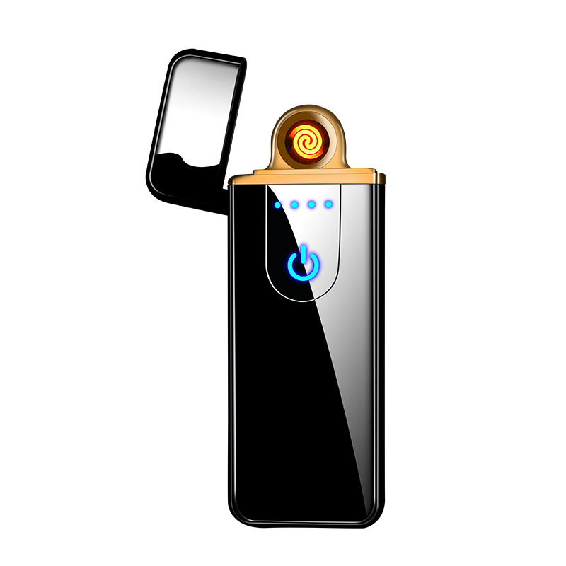 Encendedor USB táctil con sensor de huella, portátil 