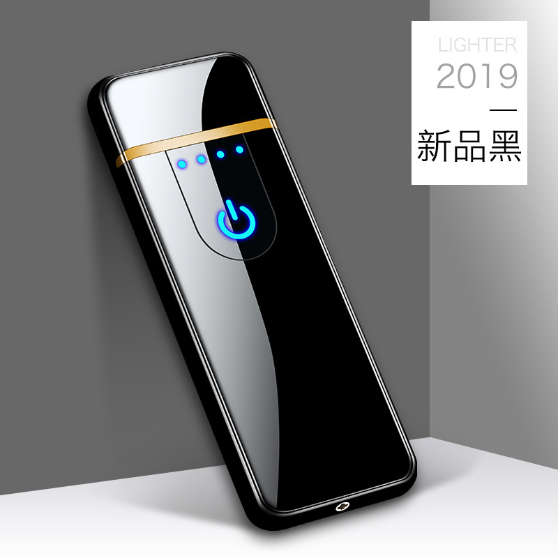 Encendedor USB táctil con sensor de huella, portátil 