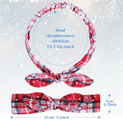 European and American cross-border new Christmas hairband Amazon women's elastic rabbit ears headband three-state jewelry knotted headband