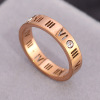 Glossy ring stainless steel, fashionable accessory, European style, does not fade, simple and elegant design, 18 carat