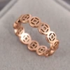 Copper golden ring, pink gold