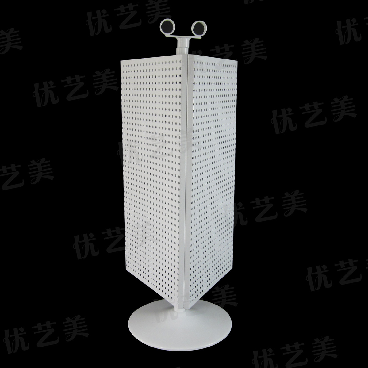 精致饰品收纳展示架 铁艺洞板展示架72cm高三面柜台式洞洞板展架