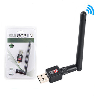 USB Wireless Network Card 2.0 Mini WiFi Получение запуска 2DB Большая антенна 300 м Беспроводная сетевая карта