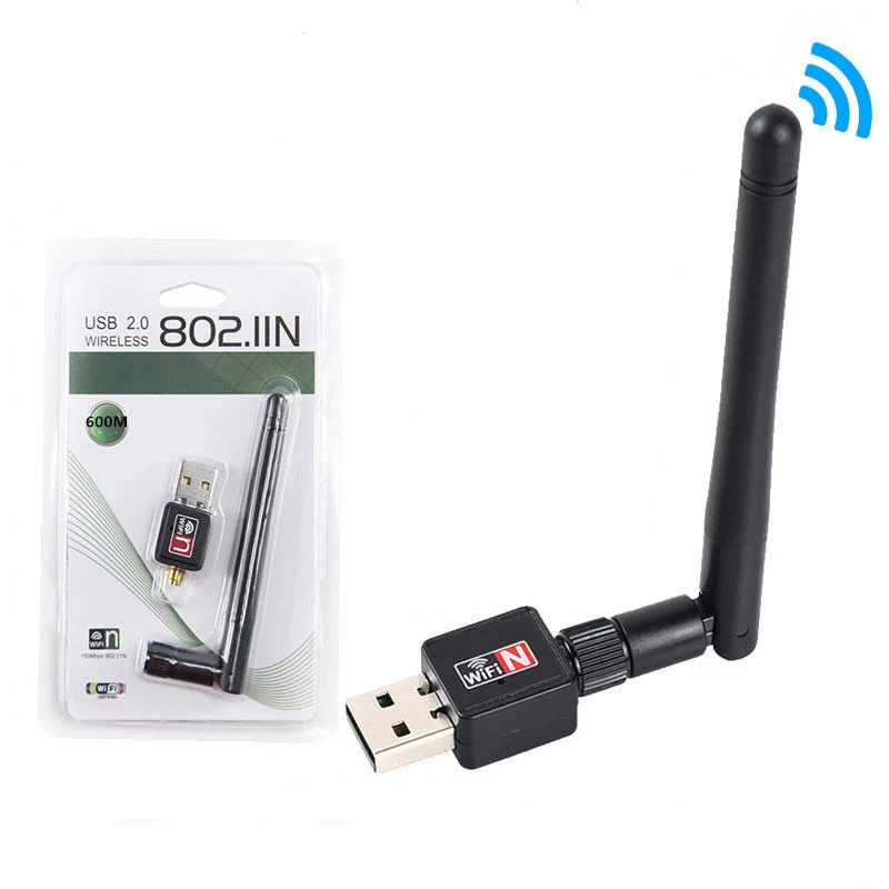 USB беспроводная сетевая карта 2,0 mini WIFI приемник передатчик 2 дБ большая антенна 300 м беспроводная сетевая карта
