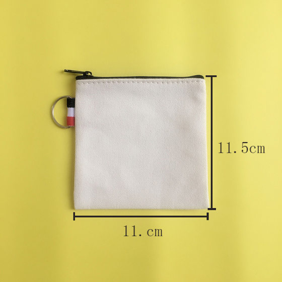 Canvas bag small coin purse manufacturers supply solid color printing logo advertising gift bag diy blank bag canvas bag