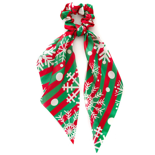 European and American cross-border Christmas large intestine ring streamer hair accessories for women, versatile two-in-one Amazon hair ring head accessories wholesale