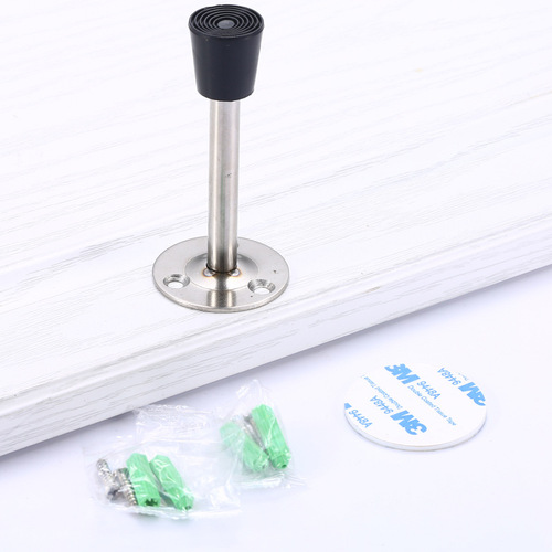 Stainless steel door top, punch-free door stop, solid bathroom door top, black green and red ancient glass door, rubber anti-collision door