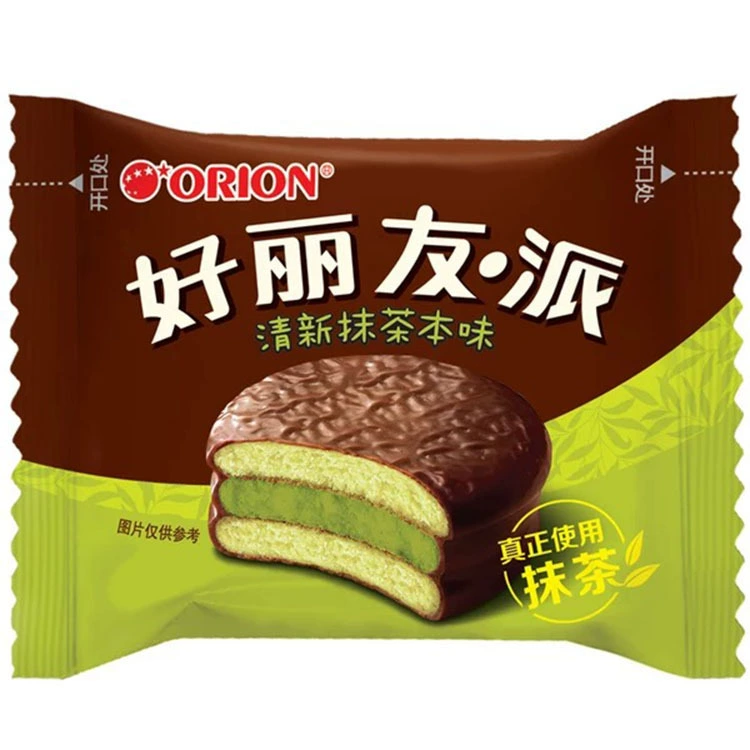 Fresh Matcha вкус от Hailiu? - здесь Chinese brand; but we should translate content: 好丽友 Fresh matcha flavor 6 pieces/box 216g/box whole piece x 16 boxes breakfast afternoon tea snacks
