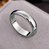 Glossy ring stainless steel, fashionable accessory, European style, does not fade, simple and elegant design, 18 carat