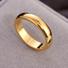 Glossy ring stainless steel, fashionable accessory, European style, does not fade, simple and elegant design, 18 carat