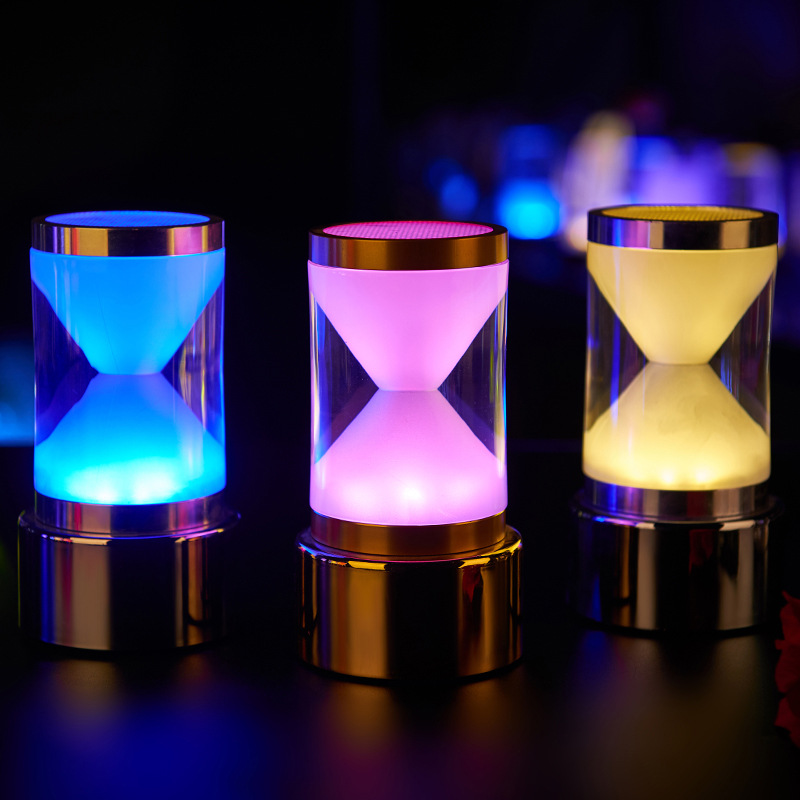 Barra de mesa de luz de la noche LED recargable bar lámpara creativa KTV tarjeta titular colorido reloj de arena bar lámpara