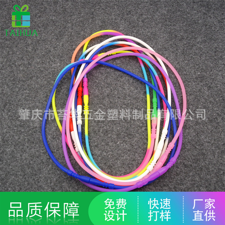 Wholesale beads silicone necklace bracelet collar wrist strap round gift fashion
