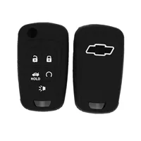 Подходит для складного силиконового чехла для ключей Chevrolet с 5 ключами, экологически чистый чехол для ключей от машины, противоударный, ударопрочный, Износостойкий чехол для ключей