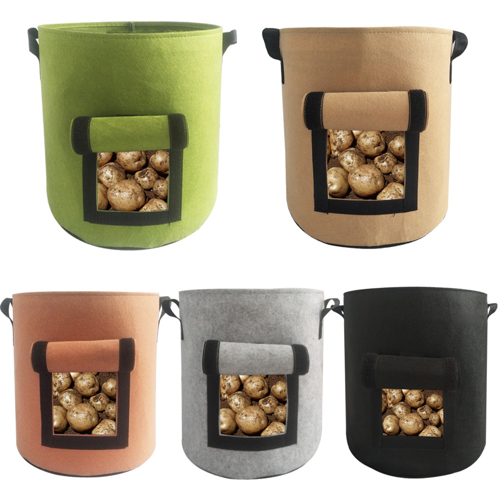Amazon potato planting bag non -woven mesh felt Potato Grow Bag…