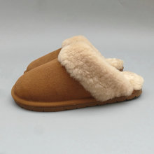 外贸出口澳洲 男女羊毛拖鞋 超厚纯羊毛毛冬季保暖大码棉拖防滑底