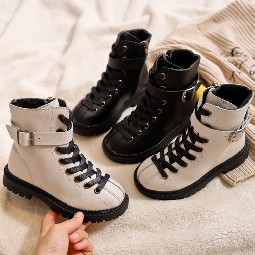 Children's shoes, girls' boots, autumn and winter side zipper boots, boys' snow boots, children's leather boots, autumn and winter boots wholesale