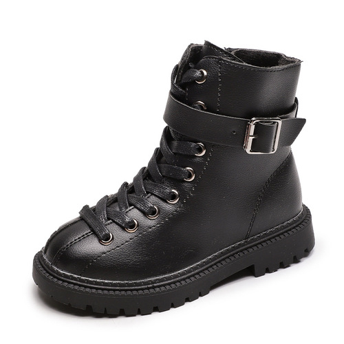 Children's shoes, girls' boots, autumn and winter side zipper boots, boys' snow boots, children's leather boots, autumn and winter boots wholesale