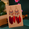 Feather earrings 2024 Your Titi Yiwu Diqian Jewelry