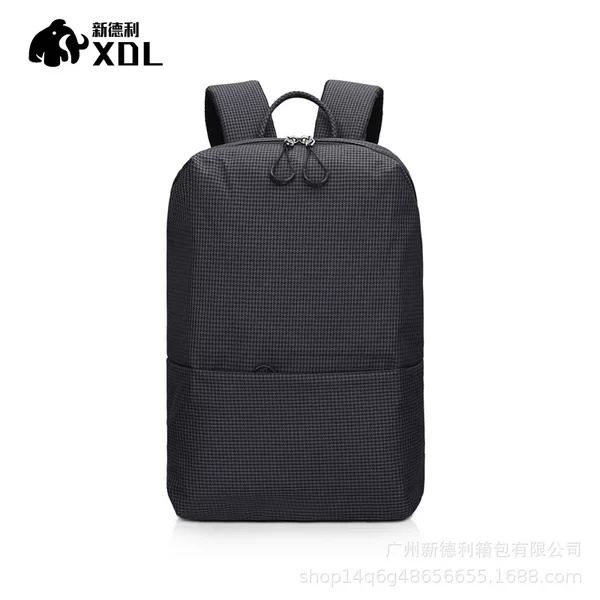 Korean Style Fashionable Young Men's Backpack, Lightweight Casual Simple Backpack with Logo, Trendy Breathable Laptop Bag