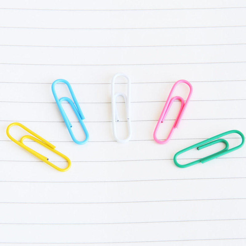 Deli 0024 color paper clip metal paper clip financial office information classification pin 100 paper clips
