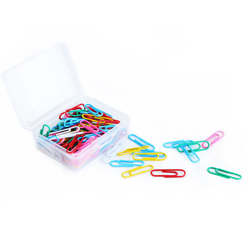 Deli 0024 color paper clip metal paper clip financial office information classification pin 100 paper clips