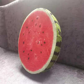 厂家直供3D仿真西瓜水果抱枕靠垫坐垫毛绒玩具可拆洗靠背一件代发