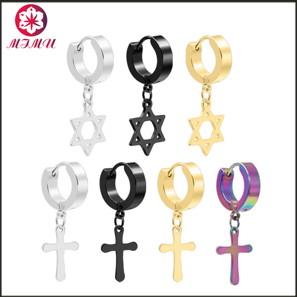 earrings stainless steel hip-hop style