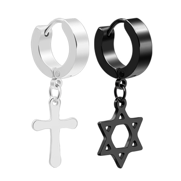 earrings stainless steel hip-hop style