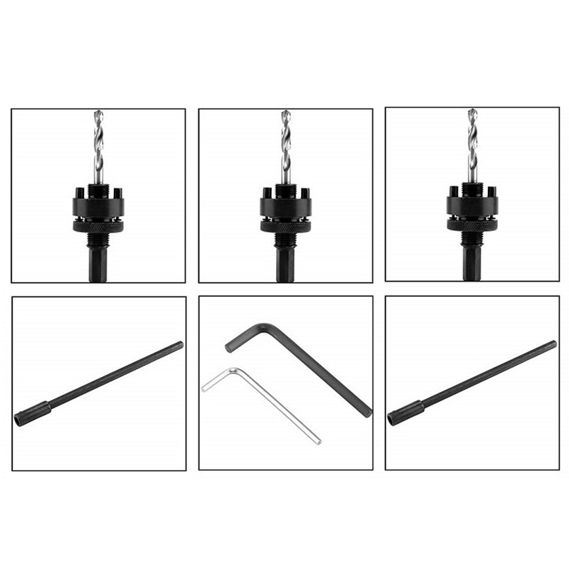 M42双金属开孔器 木工石膏板PVC板薄板管道筒灯开孔器套装17PC