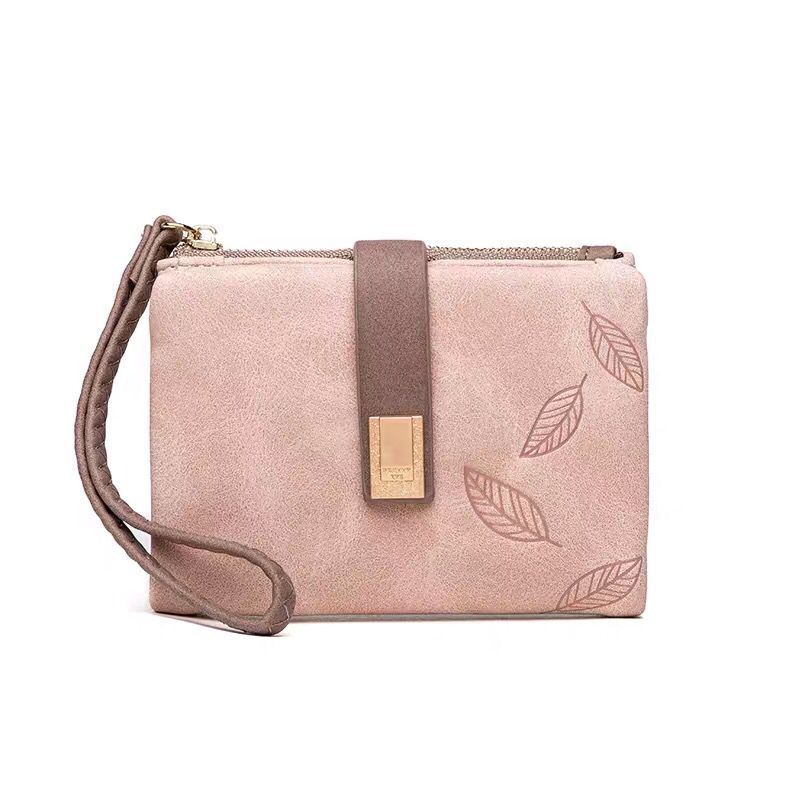 Cartera de comercio exterior transfronterizo de Amazon AliExpress para mujer, estilo corto, monedero retro europeo y americano con cremallera mate para mujer.
