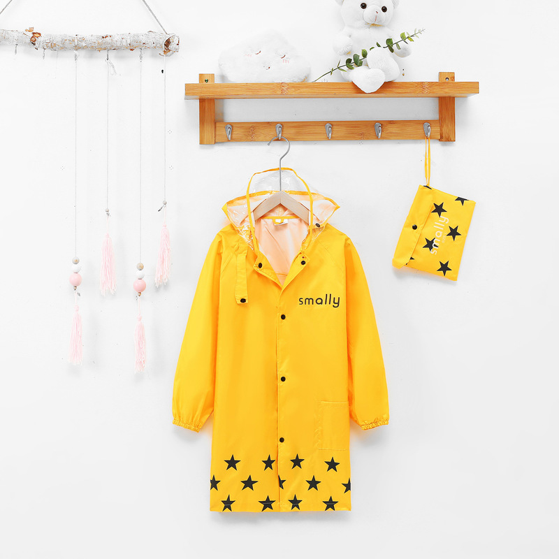 Kindergarten primary school printing logo group enterprise three-color primary school poncho delivery handbag children's schoolbag raincoat