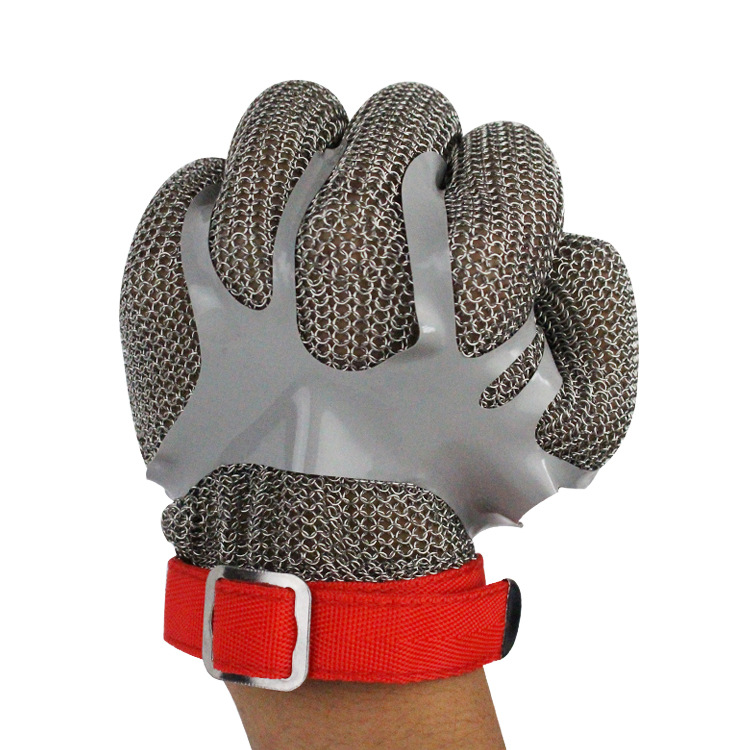 Fábrica directa en stock motosierra guantes corte matanza anti-corte Grado 5 guantes anillo de acero guantes de alambre de acero guantes de protección laboral