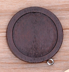 Tiempo Gema base de madera con ojo ovejas COLLAR COLGANTE bandeja redonda DIY llavero accesorios la joyería