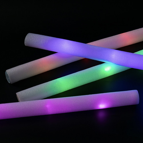 Wholesale glow sponge sticks concert cheering sponge fluorescent sticks colorful led glow sticks flash foam sticks
