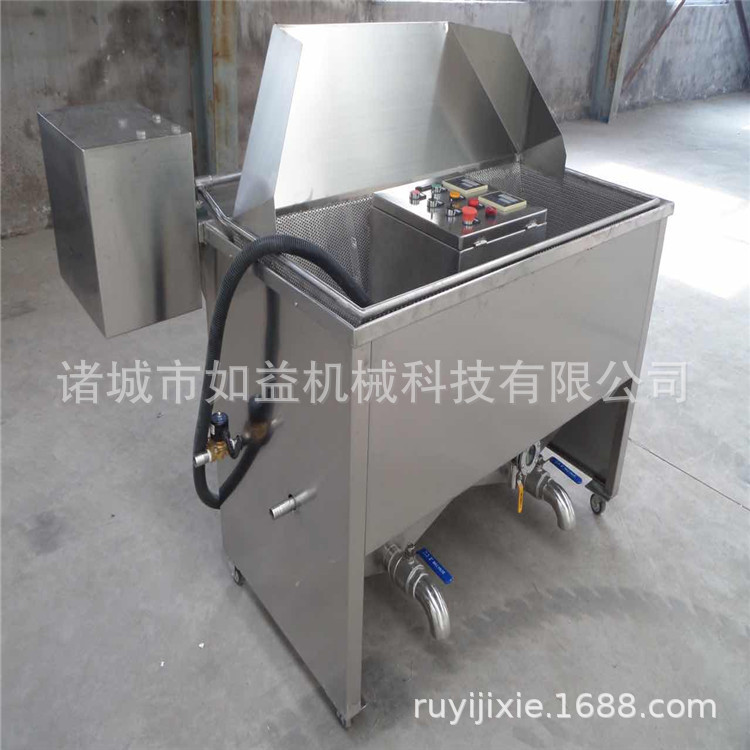 电加热牛肉干油炸机 牛肉条油炸炉 肉制品油炸流水先挂浆挂粉