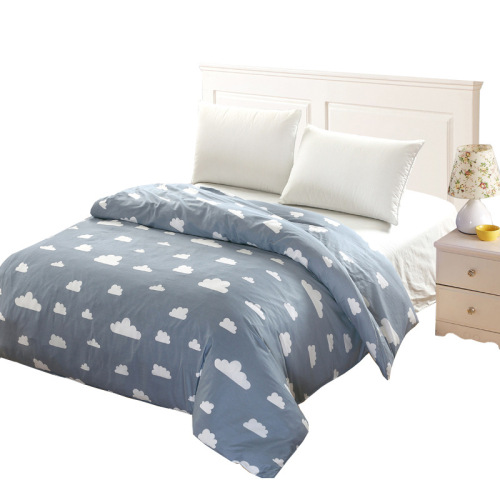 Factory cute cartoon striped pure cotton quilt cover single piece 100% cotton quilt cover bedding set single sheet one piece drop shipping