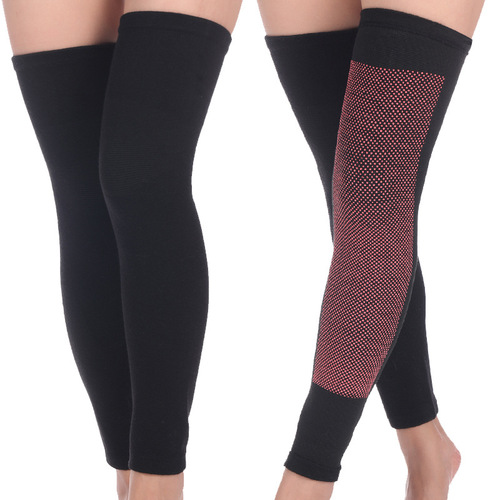 Heated extended knitted knee pads for men and women, winter calf protection, windproof, cold-proof leg protection and knee sleeves for the elderly